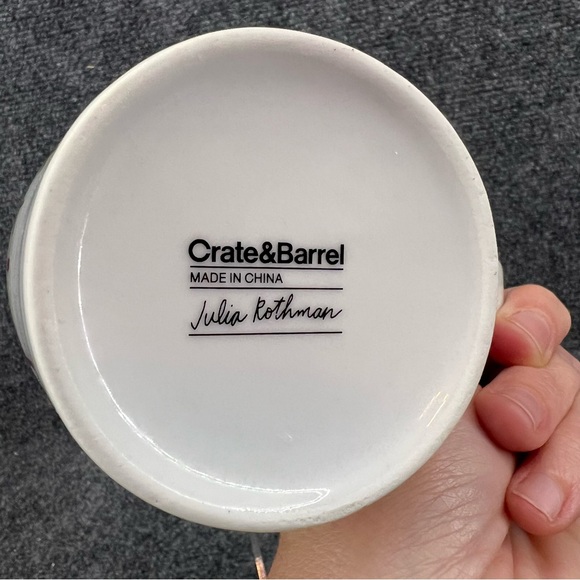 Crate & Barrel Yule Christmas Trees by Julia Rothman 16oz Coffee Mug Cup - Picture 4 of 7